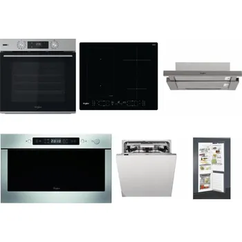 Set domácích spotřebičů WHIRLPOOL OMSK58HU1SX + WHIRLPOOL WL B8160 NE + WHIRLPOOL AKR 5390/1 IX + WHIRLPOOL AMW 439 IX + WHIRLPOOL WIO 3O540 PELG + WHIRLPOOL ART 65031