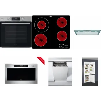 Set domácích spotřebičů WHIRLPOOL OMSK58HU1SX + WHIRLPOOL AKT 8130/NE + WHIRLPOOL AKR 650/1 IX + WHIRLPOOL AMW 423/IX + WHIRLPOOL WSIC 3M27 C + WHIRLPOOL ART 66112