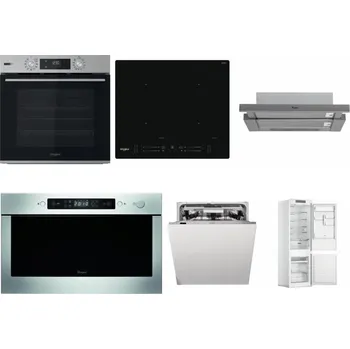 Set domácích spotřebičů WHIRLPOOL OMSK58HU1SX + WHIRLPOOL WL S7260 NE + WHIRLPOOL AKR 749/1 IX + WHIRLPOOL AMW 439 IX + WHIRLPOOL WIO 3T133 PLE + WHIRLPOOL WHC18 T311