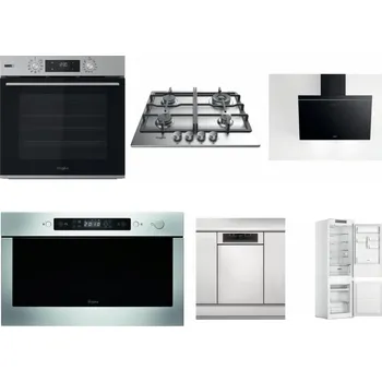Set domácích spotřebičů WHIRLPOOL OMSK58HU1SX + WHIRLPOOL TKRL 661 IX EU + WHIRLPOOL AKR 62F LT K + WHIRLPOOL AMW 439 IX + WHIRLPOOL WSBO 3O34 PF X + WHIRLPOOL WHC18 T311