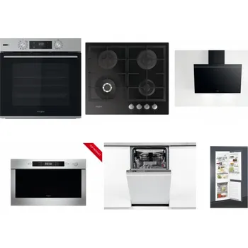 Set domácích spotřebičů WHIRLPOOL OMSK58HU1SX + WHIRLPOOL GOFL 629/NB + WHIRLPOOL AKR 62F LT K + WHIRLPOOL AMW 423/IX + WHIRLPOOL WSIO 3O34 PFE X + WHIRLPOOL ART 65031