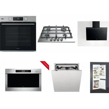 Set domácích spotřebičů WHIRLPOOL OMSK58HU1SX + WHIRLPOOL TKRL 661 IX EU + WHIRLPOOL AKR 62F LT K + WHIRLPOOL AMW 423/IX + WHIRLPOOL WIC 3C33 PFE + WHIRLPOOL ART 65031