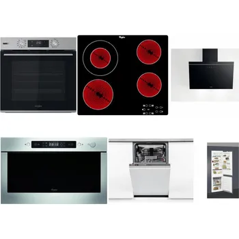 Set domácích spotřebičů WHIRLPOOL OMSK58HU1SX + WHIRLPOOL AKT 8130/NE + WHIRLPOOL AKR 62F LT K + WHIRLPOOL AMW 439 IX + WHIRLPOOL WSIO 3O34 PFE X + WHIRLPOOL ART 66112