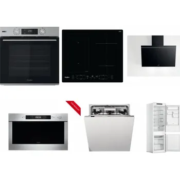 Set domácích spotřebičů WHIRLPOOL OMSK58HU1SX + WHIRLPOOL WL B8160 NE + WHIRLPOOL AKR 62F LT K + WHIRLPOOL AMW 423/IX + WHIRLPOOL WIO 3T133 PLE + WHIRLPOOL WHC18 T311