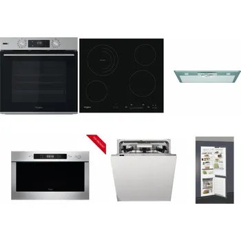 Set domácích spotřebičů WHIRLPOOL OMSK58HU1SX + WHIRLPOOL AKT 8900 BA + WHIRLPOOL AKR 650/1 IX + WHIRLPOOL AMW 423/IX + WHIRLPOOL WIO 3T133 PLE + WHIRLPOOL ART 66112