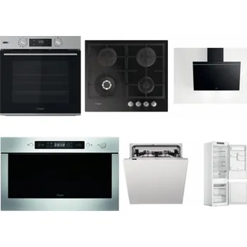 Set domácích spotřebičů WHIRLPOOL OMSK58HU1SX + WHIRLPOOL GOFL 629/NB + WHIRLPOOL AKR 62F LT K + WHIRLPOOL AMW 439 IX + WHIRLPOOL WIC 3C33 PFE + WHIRLPOOL WHC18 T311