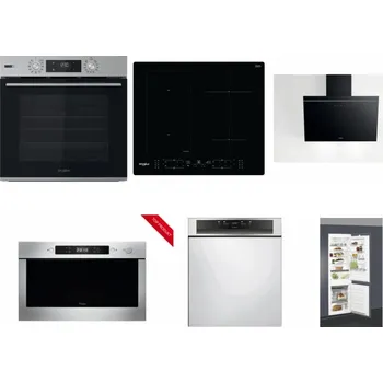 Set domácích spotřebičů WHIRLPOOL OMSK58HU1SX + WHIRLPOOL WL B8160 NE + WHIRLPOOL AKR 62F LT K + WHIRLPOOL AMW 423/IX + WHIRLPOOL WBC 3C34 PF X + WHIRLPOOL ART 66112