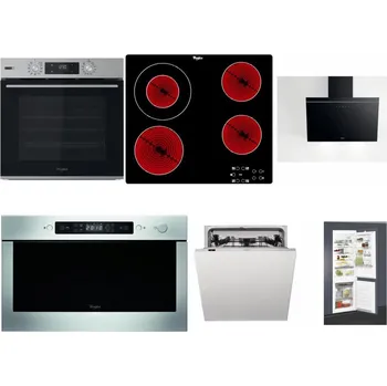 Set domácích spotřebičů WHIRLPOOL OMSK58HU1SX + WHIRLPOOL AKT 8130/NE + WHIRLPOOL AKR 62F LT K + WHIRLPOOL AMW 439 IX + WHIRLPOOL WIC 3C33 PFE + WHIRLPOOL ART 65031