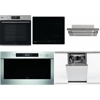 Set domácích spotřebičů WHIRLPOOL OMSK58HU1SX + WHIRLPOOL WL B8160 NE + WHIRLPOOL AKR 5390/1 IX + WHIRLPOOL AMW 439 IX + WHIRLPOOL WSIO 3O34 PFE X