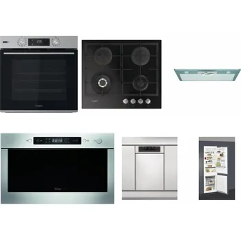 Set domácích spotřebičů WHIRLPOOL OMSK58HU1SX + WHIRLPOOL GOFL 629/NB + WHIRLPOOL AKR 650/1 IX + WHIRLPOOL AMW 439 IX + WHIRLPOOL WSBO 3O34 PF X + WHIRLPOOL ART 66112