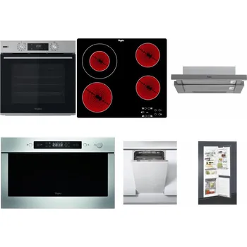Set domácích spotřebičů WHIRLPOOL OMSK58HU1SX + WHIRLPOOL AKT 8130/NE + WHIRLPOOL AKR 749/1 IX + WHIRLPOOL AMW 439 IX + WHIRLPOOL WSIC 3M27 C + WHIRLPOOL ART 65031