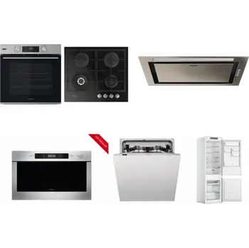 Set domácích spotřebičů WHIRLPOOL OMSK58HU1SX + WHIRLPOOL GOFL 629/NB + WHIRLPOOL WCT3 64 FLB X + WHIRLPOOL AMW 423/IX + WHIRLPOOL WIC 3C33 PFE + WHIRLPOOL WHC18 T311