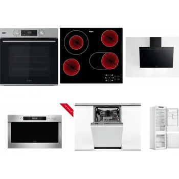 Set domácích spotřebičů WHIRLPOOL OMSK58HU1SX + WHIRLPOOL AKT 8190/BA + WHIRLPOOL AKR 62F LT K + WHIRLPOOL AMW 423/IX + WHIRLPOOL WSIO 3O34 PFE X + WHIRLPOOL WHC18 T311