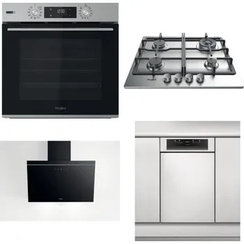 Set domácích spotřebičů WHIRLPOOL OMSK58HU1SX + WHIRLPOOL TKRL 661 IX EU + WHIRLPOOL AKR 62F LT K + WHIRLPOOL WSBO 3O34 PF X