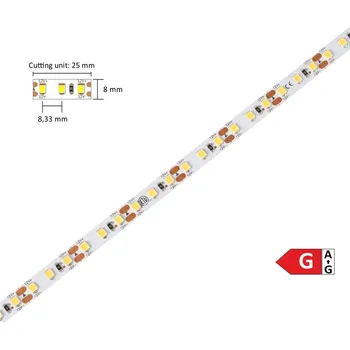 LED páska LED pásek 12V 9,6W/m 120LED/m 8mm 4000K NANO /6m/