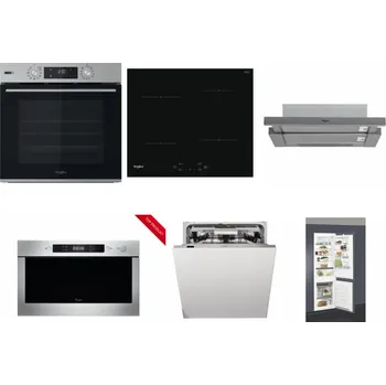 Set domácích spotřebičů WHIRLPOOL OMSK58HU1SX + WHIRLPOOL WS Q2760 BF + WHIRLPOOL AKR 749/1 IX + WHIRLPOOL AMW 423/IX + WHIRLPOOL WIO 3T133 PLE + WHIRLPOOL ART 66112