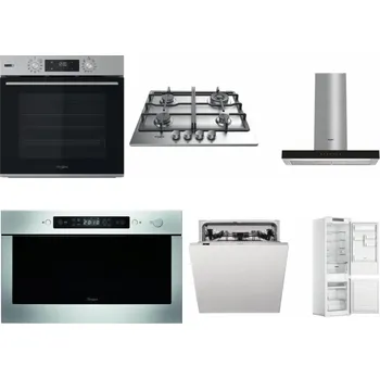 Set domácích spotřebičů WHIRLPOOL OMSK58HU1SX + WHIRLPOOL TKRL 661 IX EU + WHIRLPOOL WHBS 62F LT K + WHIRLPOOL AMW 439 IX + WHIRLPOOL WIC 3C33 PFE + WHIRLPOOL WHC18 T311