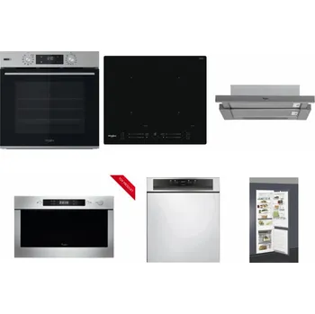 Set domácích spotřebičů WHIRLPOOL OMSK58HU1SX + WHIRLPOOL WL S7260 NE + WHIRLPOOL AKR 749/1 IX + WHIRLPOOL AMW 423/IX + WHIRLPOOL WBC 3C34 PF X + WHIRLPOOL ART 66112
