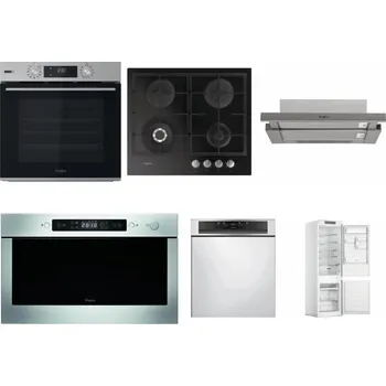 Set domácích spotřebičů WHIRLPOOL OMSK58HU1SX + WHIRLPOOL GOFL 629/NB + WHIRLPOOL AKR 5390/1 IX + WHIRLPOOL AMW 439 IX + WHIRLPOOL WBC 3C34 PF X + WHIRLPOOL WHC18 T311