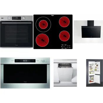 Set domácích spotřebičů WHIRLPOOL OMSK58HU1SX + WHIRLPOOL AKT 8130/NE + WHIRLPOOL AKR 62F LT K + WHIRLPOOL AMW 439 IX + WHIRLPOOL WSIC 3M27 C + WHIRLPOOL ART 65031
