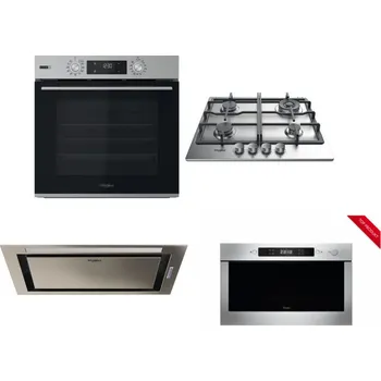 Set domácích spotřebičů WHIRLPOOL OMSK58HU1SX + WHIRLPOOL TKRL 661 IX EU + WHIRLPOOL WCT3 64 FLB X + WHIRLPOOL AMW 423/IX