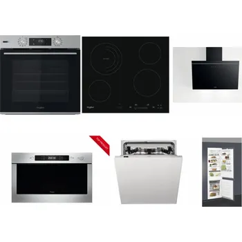 Set domácích spotřebičů WHIRLPOOL OMSK58HU1SX + WHIRLPOOL AKT 8900 BA + WHIRLPOOL AKR 62F LT K + WHIRLPOOL AMW 423/IX + WHIRLPOOL WIC 3C33 PFE + WHIRLPOOL ART 66112