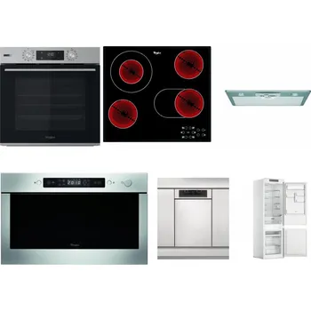 Set domácích spotřebičů WHIRLPOOL OMSK58HU1SX + WHIRLPOOL AKT 8190/BA + WHIRLPOOL AKR 650/1 IX + WHIRLPOOL AMW 439 IX + WHIRLPOOL WSBO 3O34 PF X + WHIRLPOOL WHC18 T311