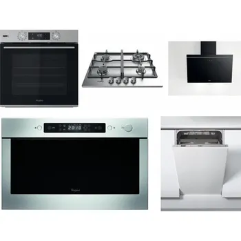 Set domácích spotřebičů WHIRLPOOL OMSK58HU1SX + WHIRLPOOL TKRL 661 IX EU + WHIRLPOOL AKR 62F LT K + WHIRLPOOL AMW 439 IX + WHIRLPOOL WSIC 3M27 C