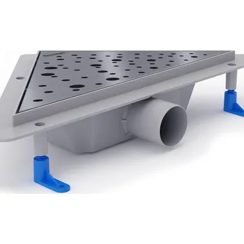 HOPA Odtokový rohový žlab EDGEline OLPZLABSTRDF s roštem Drops