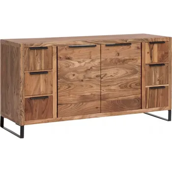 Koupelnový nábytek Koupelnová komoda široká z masivu Victoria světlá akácie