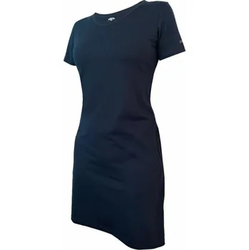 Dámské šaty Dámské vlněné šaty, krátký rukáv NARALA 801 tm.modrá S