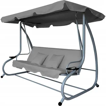 Zahradní houpačka Chomik Zahradní houpačka s možností lůžka 210 x 120 x 170 cm šedá