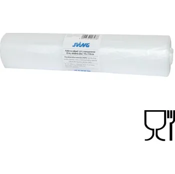 Pytle na odpadky pytle na odpad 120 l transparentní 25 ks středně silné / 70x110 cm / HDPE 23 my