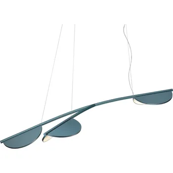 Flos F0436039 Almendra S3 Y Short, závěsné svítidlo, modrá metalizovaná, 45W 2700K stmívatelné, 161cm