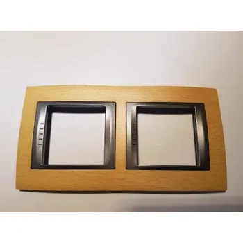 vypínač MGU66004V2M1 RÁMEČEK 2 NÁSOBNY VERTIKÁLNÁ DUB/GRAFIT UNICA TOP