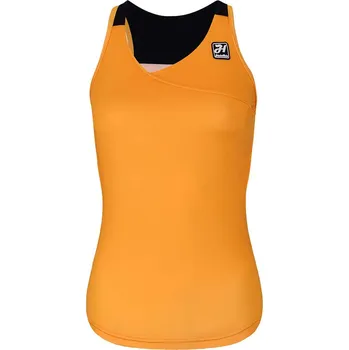 cyklistický dres HOLOKOLO Cyklistický dres bez rukávů - ENERGY LADY - oranžová/černá XS