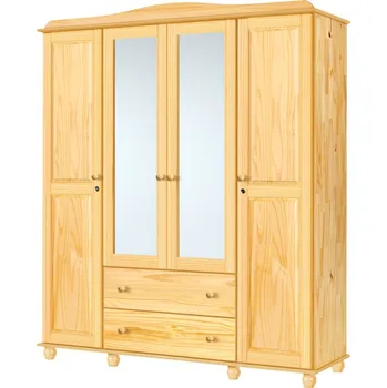 Šatní skříň 4dveřová šatní skříň z borovice Grand Prix