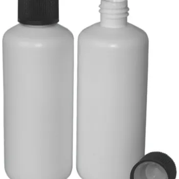 Lékovka 100 ml lahvička + uzávěr s dětskou pojistkou bílá/černá