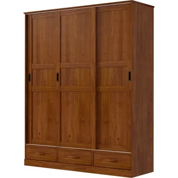 Šatní skříň Šatní skříň 3 dveřová z masivu ONIX hnědá borovice