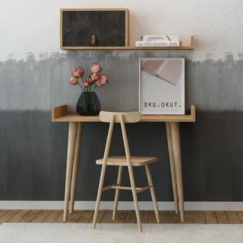 Psací stůl ASIR Psací stůl BRUSH dub tmavý beton