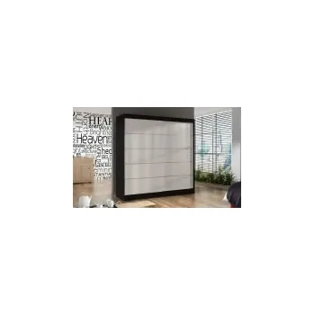 Šatní skříň FALCO Skříň Basti IV černá/bílá