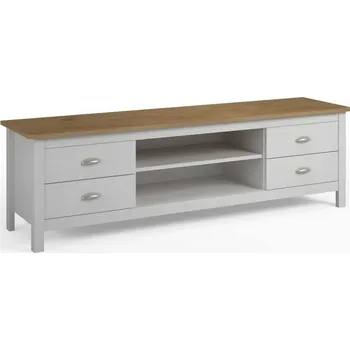 Televizní stolek Dřevěný TV stolek Van bílá