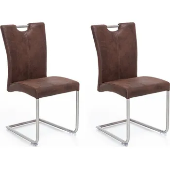 Jídelní stůl Set 2 čalouněných židlí z koženky Rafi