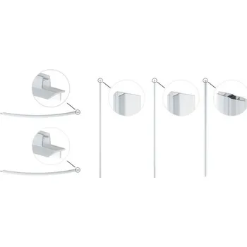 Náhradní sada těsnění pro sprchový kout Romallo chrom tloušťka skla 6 mm