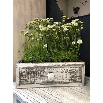 Dřevěný obal na květiny Velikost: 28,5x20cm světlý