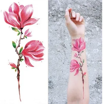 Odstranitelné tetování Dočasné barevné tetování lotosový květ