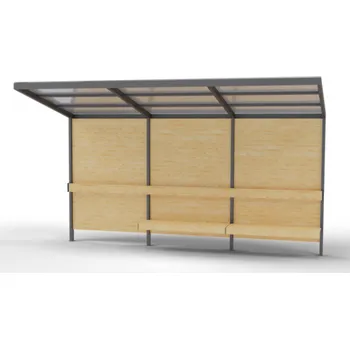 Přístřešek na auto HTI ZASTÁVKOVÝ PŘÍSTŘEŠEK FALUN II Barva konstrukce: hnědá komaxit (RAL 8017), Výplň střechy: polykarbonát