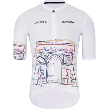 cyklistický dres HOLOKOLO Cyklistický dres s krátkým rukávem - MAAPPI II. ELITE - vícebarevná/bílá 3XL
