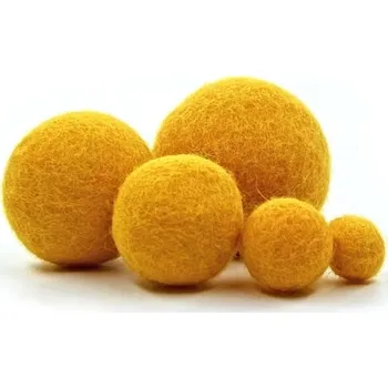MMboutique Plstěná kulička vel.M 100-Marigold