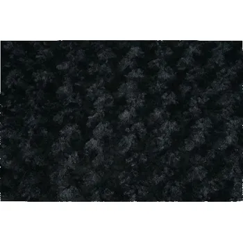 Kožešina, růžičky, černá, látky, metráž